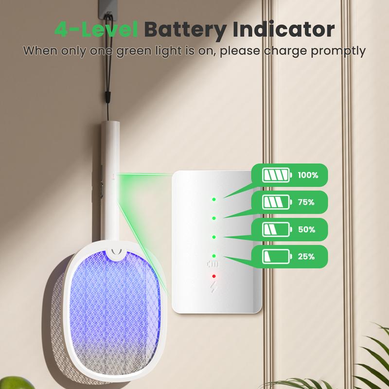 Raqueta Eléctrica Havly 2 en 1 con Trampa UV